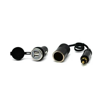 Bild av Cliff Top utökad hella (Din) till standard cigarettändaradapter + 3,3 amp dubbel USB laddare (passar inte bilar)