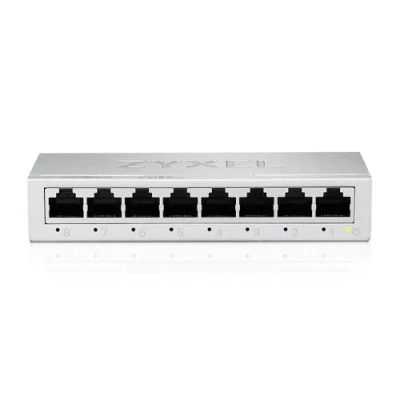 Bild av Zyxel 8 Port Gigabit Unmanaged Ethernet Switch Splitter Desktop or Wall mount [GS 108B v5]
