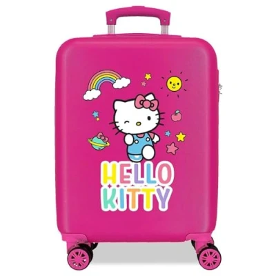 Bild av Hello Kitty You are Cute Kabinbagage rosa 38 x 55 20 cm hårt ABS kombinationslås 35L 2,3 kg 4 hjul handbagage, fuchsia, Media, Kabinväska