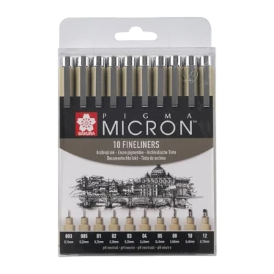Bild av Pigma Micron fineliners 10 pack
