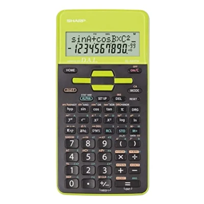 Bild av Sharp EL 531 TH GR Vetenskaplig skolkalkylator (2 radig display, D.A.L. ingång, batteri) grön