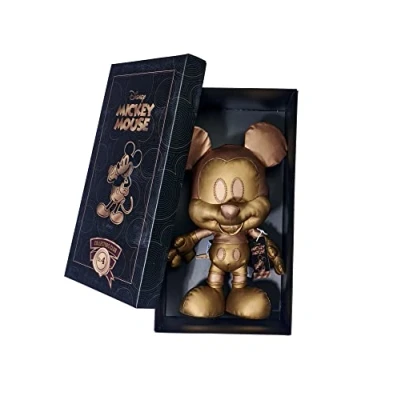 Bild av Simba 6315870313 Disney Bronze Mickey Mouse,April Utgåvan, exklusivt för Amazon, Musse Pigg i Plysch 35 cm, Presentförpackning, Special, begränsad Samlarutgåva, Mjukisdjur även lämpliga Nyfödda