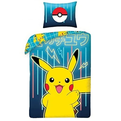 Bild av Halantex Pokemon Picachu POK182 Sängkläder, Flerfärgad, 140 x 200 cm