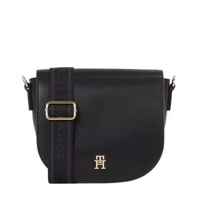 Bild av Tommy Hilfiger Logotape Saddle BAG Axelremsväska, Storlek: One Size, Black