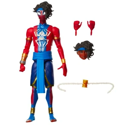 Bild av Spider Man Hasbro Marvel Legends Series, Pavitr Prabhakar, Action Figure Inspirerad av Film Across The Verse samlarobjekt för vuxna