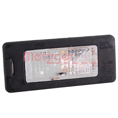 Bild av METZGER 2080038 Eclairage De Plaque d&#039;Immatriculation W5W gauche, droit avec porte lampe, ampoule signe d&#039;homologation CEE