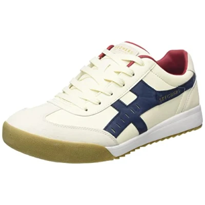 Bild av Skechers Herr 237350 Wnvr Sneaker, Vitt läder röd blå trim, 41.5 EU