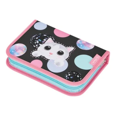 Bild av herlitz 31 delat skolfodral, Söt katt, 20,5 x 14 3,8 cm, Skolfodral