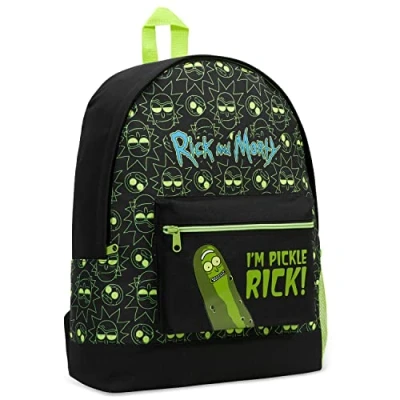 Bild av Rick &amp; Morty Gåvor skolväska tonåring ryggsäck för skolan uni och resor, En storlek, Svart
