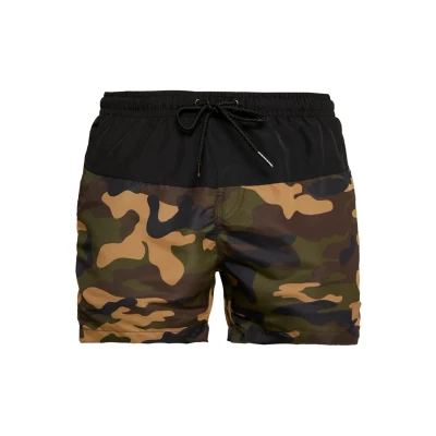 Bild av Urban Classics Block Surfshorts, Storlek: Large, Black/wood