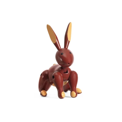 Bild av Kay Bojesen kaninfigurer 16 cm trä Juldekoration, röd