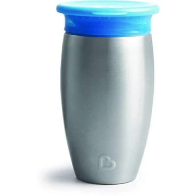 Bild av Munchkin Miracle 360 graders pipmugg i rostfritt stål, 296 ml (10 oz), blå