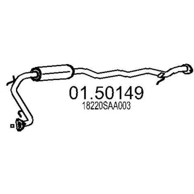 Bild av MTS 01.50149 Silencieux Intermédiaire 1630 HONDA: Jazz 2