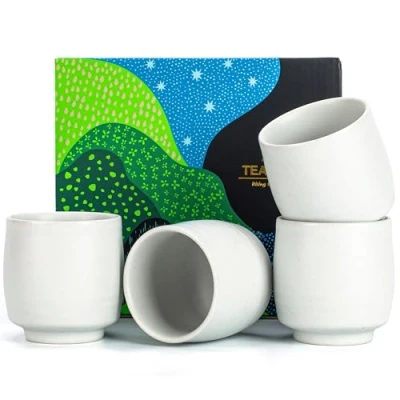 Bild av TEANAGOO Kinesisk tekopp för W08, 175 ml, Ruware, blåblå, 4 st/låda, TC07, kinesiska tekoppar, japansk tekopp, grönt japansk, asiatiska tekoppar utan handtag, japanska traditionell