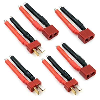Bild av 3 Pairs T Plug Connector Female and Male Deans with 12AWG Silicon Wire for RC Lipo Battery Cable Drone