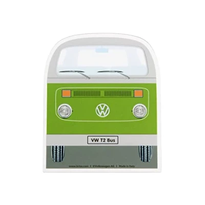 Bild av BRISA VW Collection Volkswagen polykarbonat isskrapa skiva däck snöborttagare vinterbiltillbehör i T2 Bulli buss design (fram/grön)