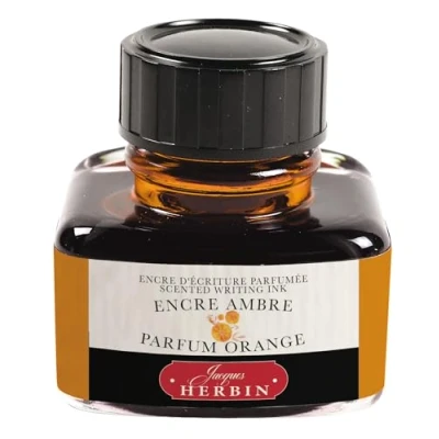 Bild av Herbin 13756T 30 ml flaska doftande bläck för reservoarpennor och kulspetspennor bärnstensbläck orange doft