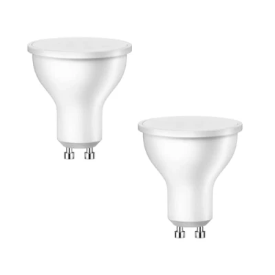 Bild av ledscom.de 2 GU10 LED lampor, PAR16, varmvit (2700 K), 5,8 W, 500lm, 107, 3 stegs dimmer, matt