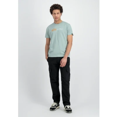 Bild av Alpha Industries Label Tshirt med print, Storlek: Large, Dusty green