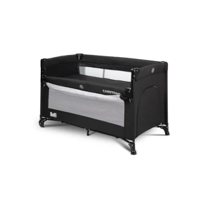 Bild av CARETERO Esti resesäng med madrass 120x60 cm Hopfällbar för barn upp till 15 kg Från födseln 4 år Inkl. transportväska Svart