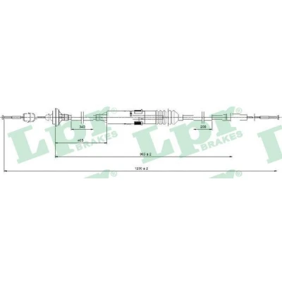 Bild av LPR C0276C Câble d&#039;Embrayage avec réglage automatique VOLKSWAGEN: TRANSPORTER 4, 4 Bus