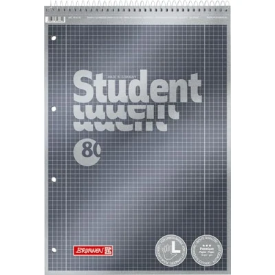 Bild av Brunnen 1067112 anteckningsblock/student premium vänsterhänt reservoarpenna set behandlat skydd med metallisk effekt A4 Kariert 28 linjer, 90 g/m² 80 sidor huvudspiral