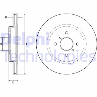 Bild av Bromsskiva DELPHI BG4750C