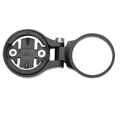 Bild av Cykeldatorhållare, Cykeldatorhållare Cykelstyre Datorhållare Aluminiumlegering Justerbar cykelvägmätare Förlängningstillbehör för Bryton (svart Garmin)