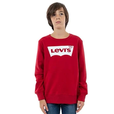 Bild av Levis pojkar fladdermusvinge rund hals sweatshirt pojke, Röd, 5 år