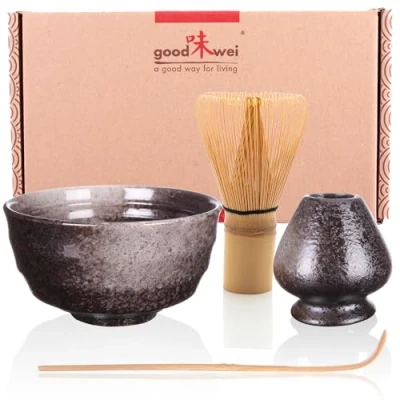 Bild av Goodwei Japansk match teceremoni set med Chasentate (Goma)
