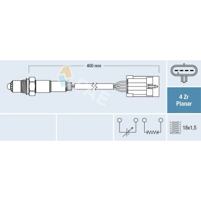 Bild av FAE 77700 Sonde lambda DAEWOO: Kalos 5 portes, Nubira Break
