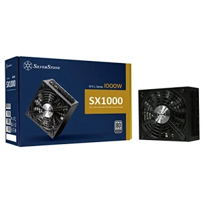 Bild av Silverstone SX1000 platinum, 1 000 W SFX L, helt modulär 80 Plus platina strömförsörjning, SST LPT V1.1