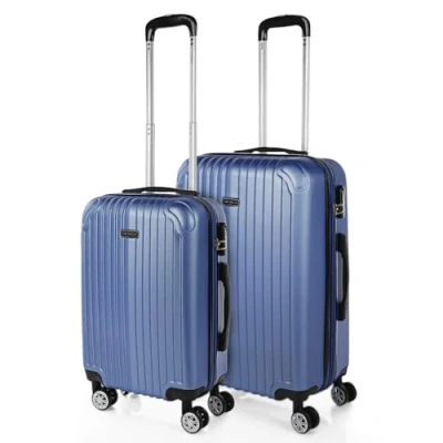 Bild av ITACA Ställ Rese resväskor 4 hjul Vagn Set 2. ABS. Stel och lätt. Hantera handtag Hänglås. Liten hytt Låg kostnad medium Extensible. T71515, Blå Safir