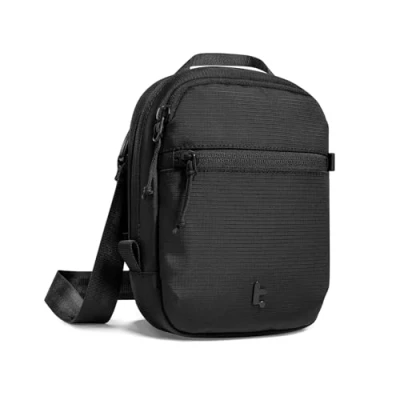 Bild av tomtoc RFID blockerande passfodral crossbody väska stöldskydd, låsbar resemidjeväska med säker dragkedja, rymmer 4 6 pass, flera fickor för kort och dokument organiserare män kvinnor