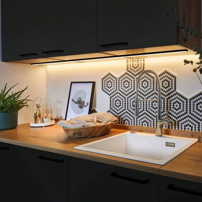 Bild av Paulmann Base profil, svart, vit, 1 m