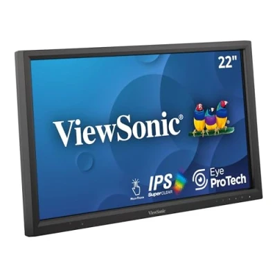 Bild av Viewsonic TD2223 54,6 cm (22 tum) pekskärm (Full HD, HDMI, USB, 10 punkts multitouch, integrerat stativ, högtalare, 4 års utbytesservice) svart