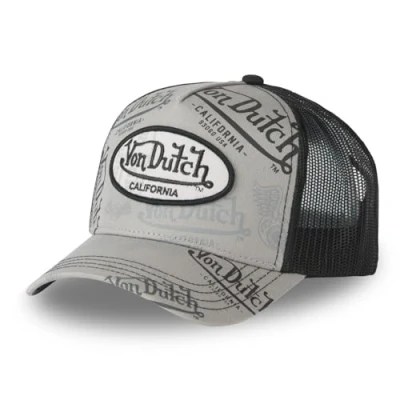 Bild av Von Dutch Grå Trucker Keps Oval Patch Black/Grey A Frame @ Hatstore