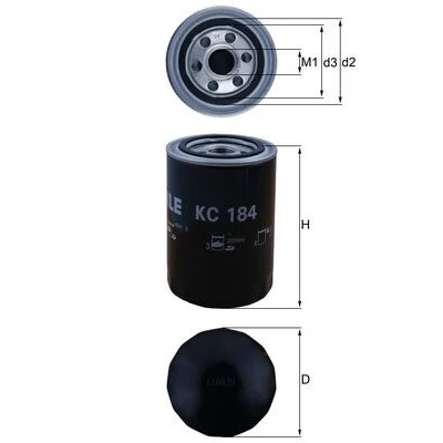 Bild av MAHLE ORIGINAL KC 184 Filtre à Carburant vissé SCANIA: 4 series, P,G,R,T series