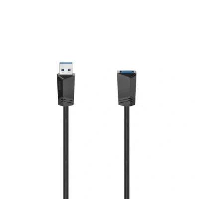 Bild av Hama USB A kabel (förlängningskabel, 3.0 uttag, A, 5 Gbps, 0,9 1,5 m) svart