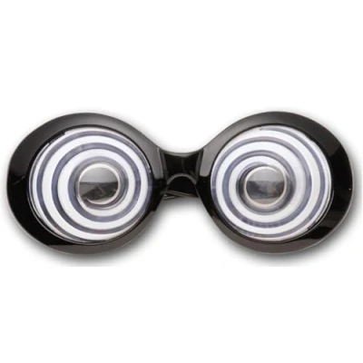 Bild av Widmann 6627Y Glasögon vansinnigare, svartvit, galen professor, psyko, temafest, karneval