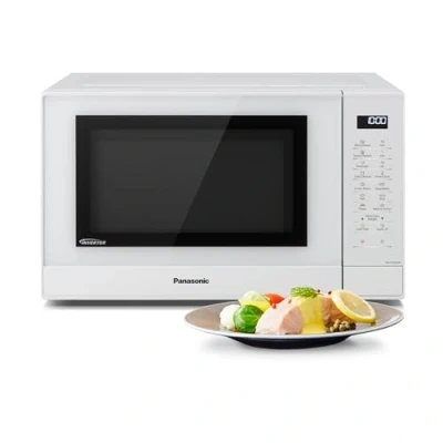 Bild av Panasonic NN ST45KWEPG Solo mikrovågsugn, 32 l, växelteknik, 1 000 W, roterande bricka 34 cm, 21 program, Turbo avfrostning, juniormeny, vit version SV