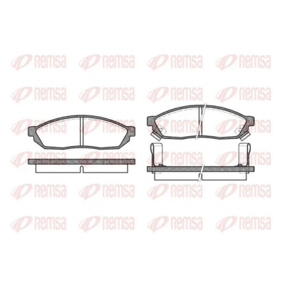 Bild av REMSA 0111.02 Jeu de plaquettes frein Essieu avant contact signal d&#039;usure inclus