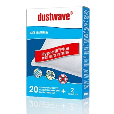 Bild av 20 dustwave dammsugarpåsar för Siemens VS06A111 VS06B1110 VSZ31455 VSQ5X1230 VSZ7330 VSQ8SEN72C VS52 Z3.0 Z4.0 Q5.0 Q8.0 VBBS625 VS 06 G2410 VBBS625V00