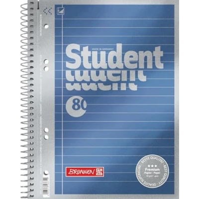 Bild av Brunnen 1067151 anteckningsbok/anteckningsblock student premium set behandlat skydd med metallisk effekt, A5, linjerad, 90 g/m² 80 sidor
