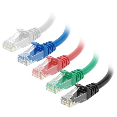 Bild av Cable Matters 5 färgskombination Snagless Cat6 Ethernet kabel (Cat6 kabel/Cat 6 kabel) 1,5 m