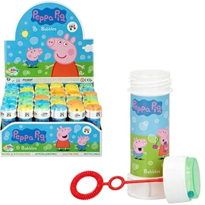 Bild av Out of the blue tvålbubbel tålamodsspel Peppa Pig Export. cm 60 ml bubblor, flerfärgad, 36 unidades