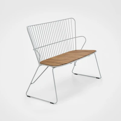Bild av HOUE Paon bench Trädgårdsbänk Taupe H:90 x D:54 W:116 cm