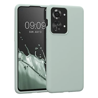 Bild av kwmobile fodral kompatibelt med OnePlus Nord 2T 5G TPU silikon telefonskydd mjuk finish cool mint
