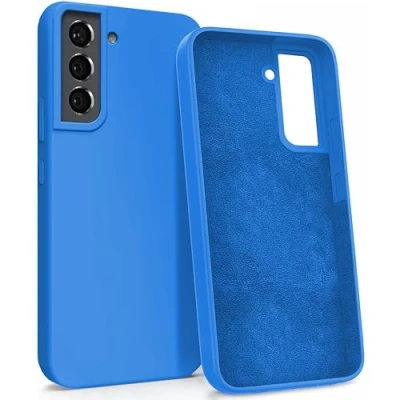 Bild av MyGadget Skal kompatibelt med Samsung Galaxy S22 stötsäkert hårt fodral skyddsfodral och mjuk silikon reptåligt mobiltelefonfodral skydd kungsblått