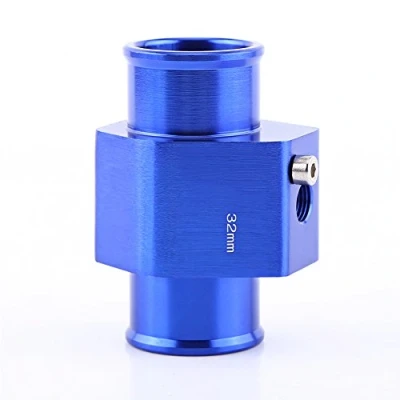 Bild av Universell vattentemperatursensor adapter bil aluminium vattentemperatur gemensam rör slang temperatursensor blå (28 mm)